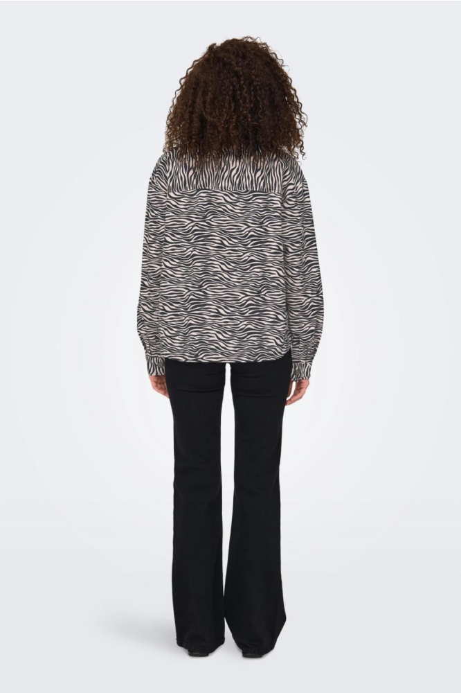 JDYRAY L/S SHACKET PNT 15343450 Ultimate Gray/BLACK ZEBRA